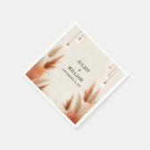 Serviette En Papier Désert Rustique Boho Automne Ombre Mariage Brown (Coin)