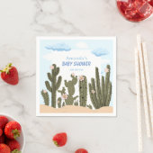 Serviette En Papier Désert sauvage avec Cactus Baby shower mignon Bien (En situation)
