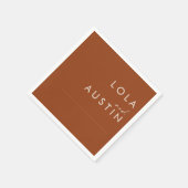 Serviette En Papier Désert simple | Napkins Mariage en terre cuite (Coin)