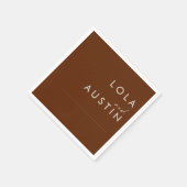 Serviette En Papier Désert simple | Serviettes Mariage en cannelle fon (Coin)