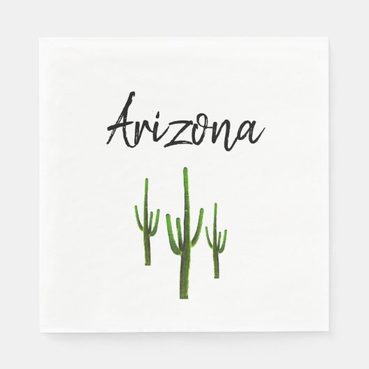 Serviette En Papier Désert Sud-Ouest Arziona Cactus (Devant)