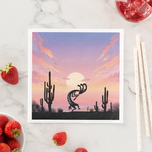 Serviette En Papier Désert Sud-Ouest Kokopelli (En situation)