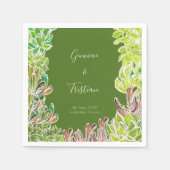 Serviette En Papier Desert Thème Mariage Réception Cocktail Serviettes (Devant)