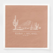 Serviette En Papier Desert Vibes Paysage Mariage Terra Cotta ID1019 (Devant)