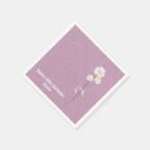 Serviette En Papier Design à pointes avec bouquet margueux (Coin)