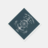 Serviette En Papier Design à thème nautique avec décor océanique (Coin)