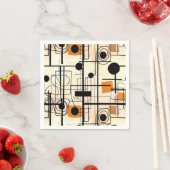 Serviette En Papier Design abstrait moderne, lignes dynamiques Lancer  (En situation)