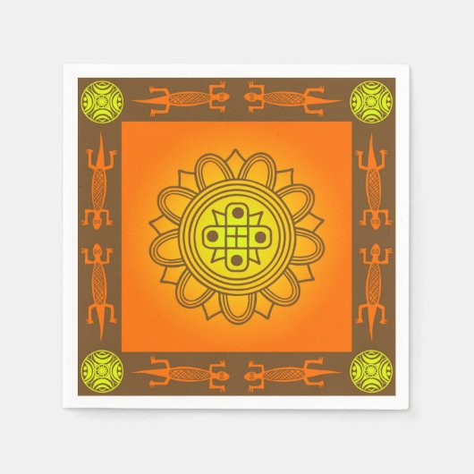 Serviette En Papier Design africain (Devant)