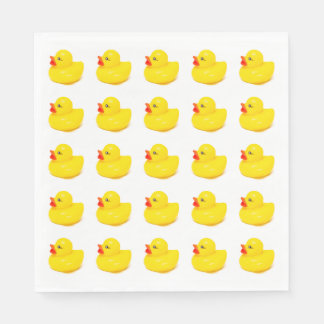 Serviette En Papier Design amusant de canard jaune
