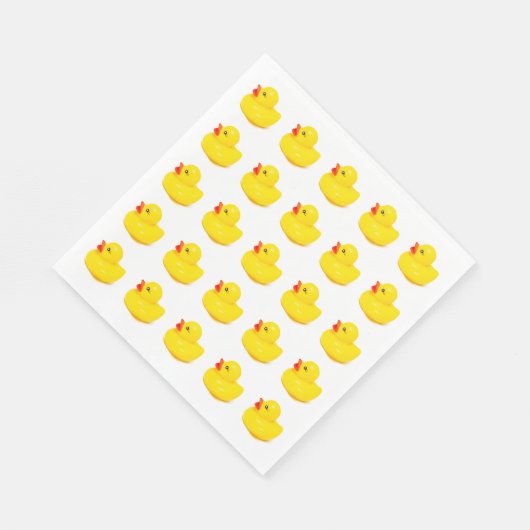 Serviette En Papier Design amusant de canard jaune (Coin)