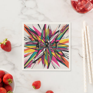Serviette En Papier Design artistique abstrait