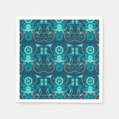 Serviette En Papier Design bleu marine (Devant)