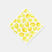 Serviette En Papier Design citrons aquarelle (Coin)