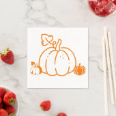Serviette En Papier design citrouille charmant (En situation)