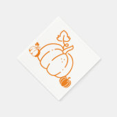 Serviette En Papier design citrouille charmant (Coin)