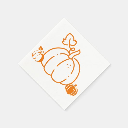 Serviette En Papier design citrouille charmant (Coin)
