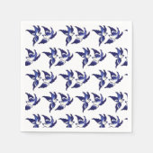 Serviette En Papier Design Classique aux Oiseaux de Bleu Willow (Devant)