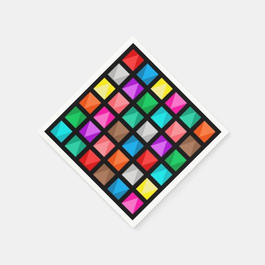 Serviette En Papier Design coloré (Coin)