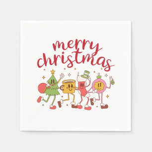 Serviette En Papier Design Cute & Festif Pour Joyeux Noël