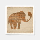 Serviette En Papier Design d'art tribal des éléphants (Devant)