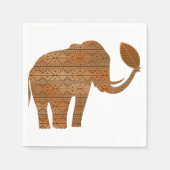 Serviette En Papier Design d'art tribal des éléphants (Devant)