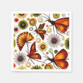 Serviette En Papier Design d'automne floral (Devant)