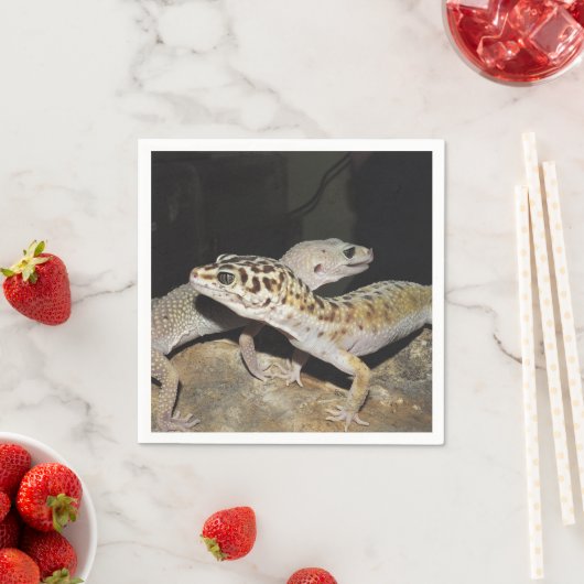 Serviette En Papier Design de gecko Leopard pour tous ! (En situation)