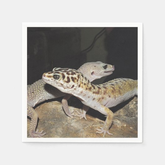 Serviette En Papier Design de gecko Leopard pour tous ! (Devant)