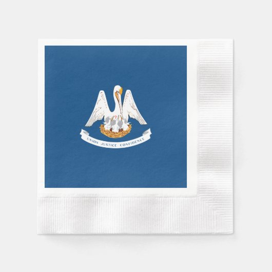 Serviette En Papier Design de Louisiana State Flag (Devant)