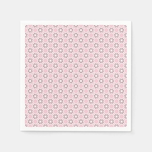 Serviette En Papier Design de métamorphose rose (Devant)