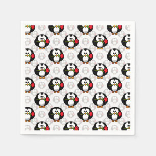 Serviette En Papier Design de Motif de surface de pingouin mou Imprime