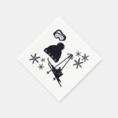 Serviette En Papier Design de neige de différents objets (Coin)
