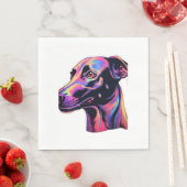 Serviette En Papier Design de néon Greyhound (En situation)