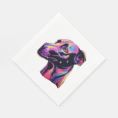 Serviette En Papier Design de néon Greyhound (Coin)
