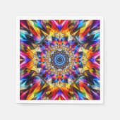 Serviette En Papier Design de Neon Kaleidoscope (Devant)