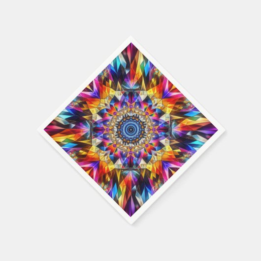 Serviette En Papier Design de Neon Kaleidoscope (Coin)