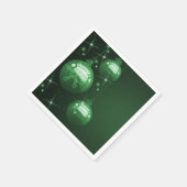 Serviette En Papier Design de Noël vert (Coin)