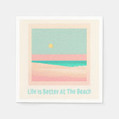 Serviette En Papier Design de plage (Devant)