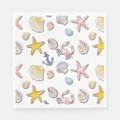 Serviette En Papier Design de plage simple et agréable (Devant)