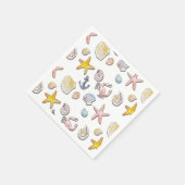 Serviette En Papier Design de plage simple et agréable (Coin)