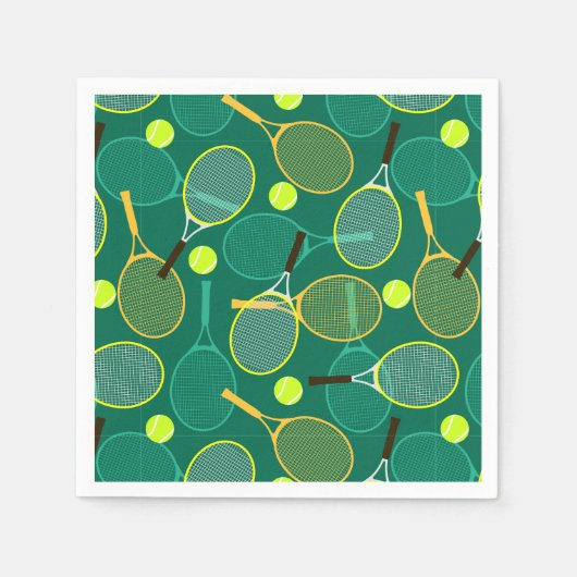 Serviette En Papier Design de tennis (Devant)