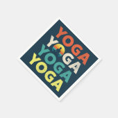 Serviette En Papier Design de texte Yoga (Coin)