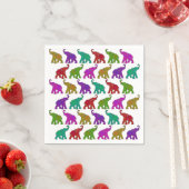 Serviette En Papier Design de tuiles motifs Elephant Walk (En situation)