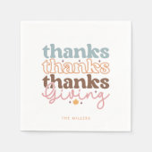 Serviette En Papier Design de typographie super Thanksgiving (Devant)