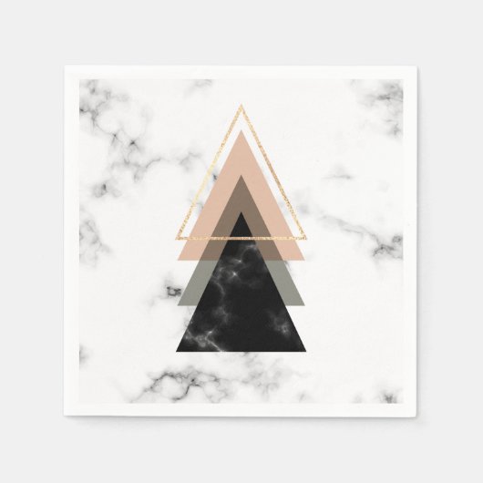 Serviette En Papier Design d'impression en marbre pastel (Devant)