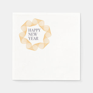 Serviette En Papier Design élégant et simple de "Bonne année"