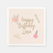 Serviette En Papier Design élégant Spa Party personnalisé (Devant)