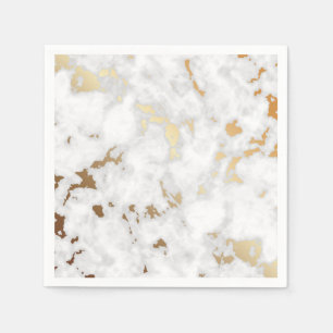 Serviette En Papier Design en pierre de marbre d'or