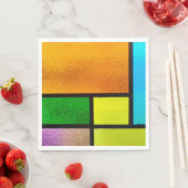 Serviette En Papier Design en verre coloré (En situation)