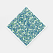 Serviette En Papier Design en verre turquoise bleu vert (Coin)